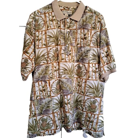 Tori Richard Men's L Short Sleeve 100% Cotton Lawn Short Sleeve Polo Shirt - Picture 1 of 8